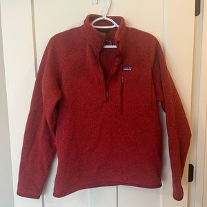 Men’s Small Red Patagonia better sweater quarter zip